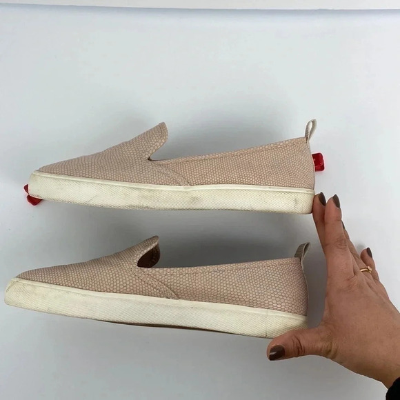 Vegan snakeskin faux leather Casual  business casual flat loafers slip on 7.5 - Picture 6 of 13